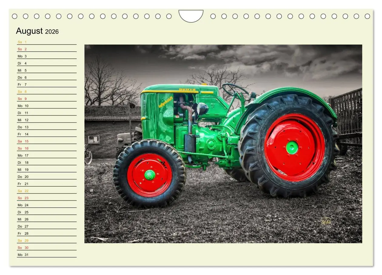 Bild: 9783516041583 | Traktoren - Oldtimer (Wandkalender 2026 DIN A4 quer), CALVENDO...
