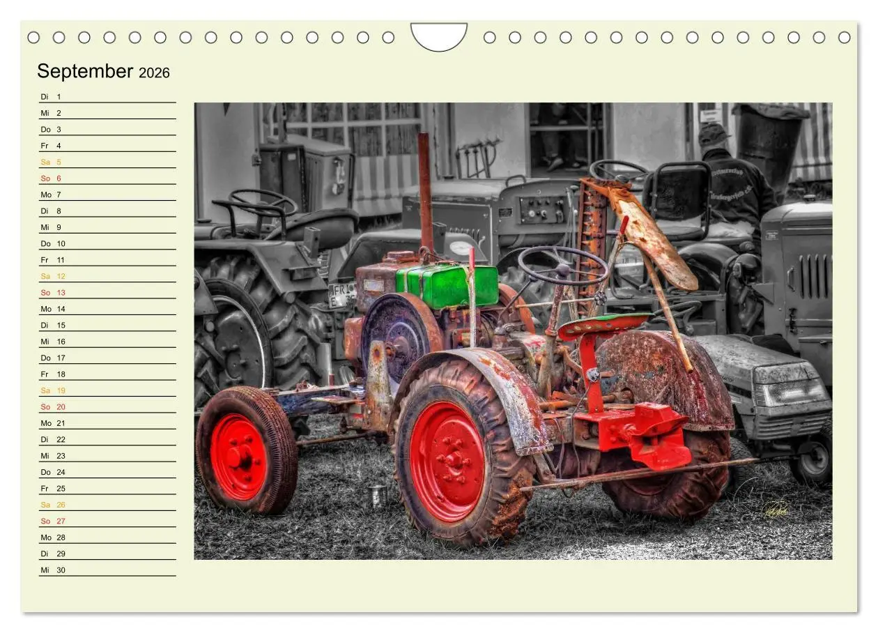 Bild: 9783516041583 | Traktoren - Oldtimer (Wandkalender 2026 DIN A4 quer), CALVENDO...