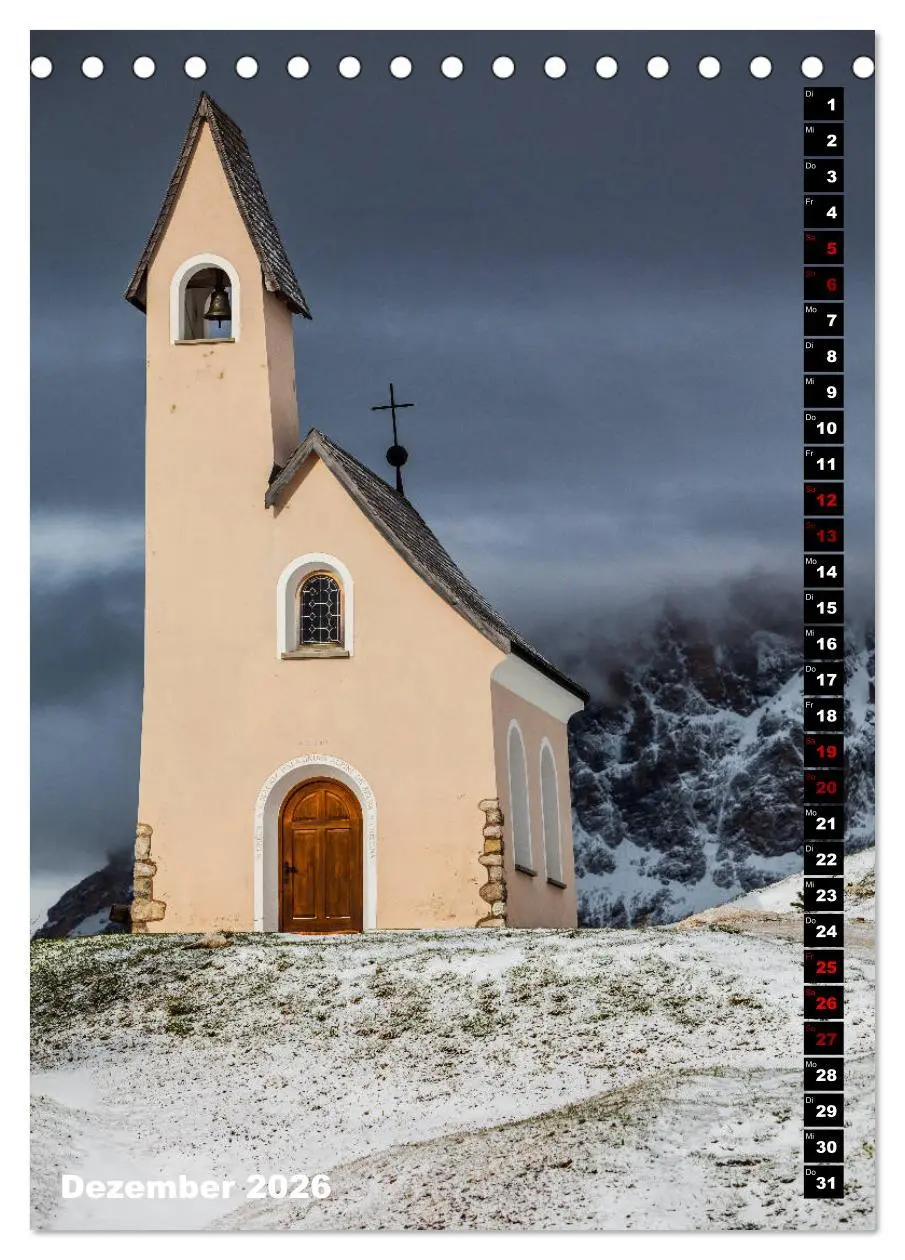 Bild: 9783516421583 | Dolomiten. Italien (Tischkalender 2026 DIN A5 hoch), CALVENDO...