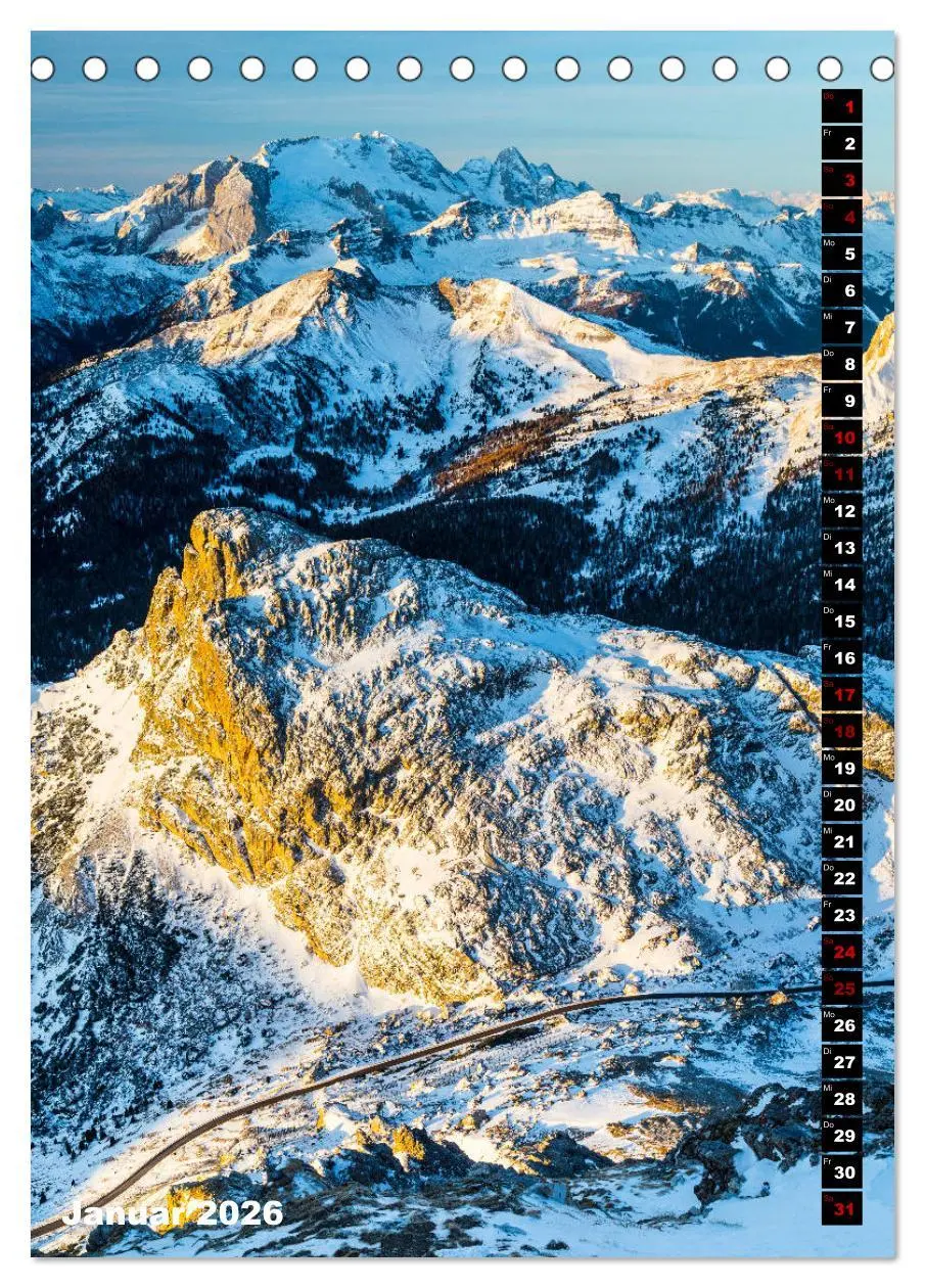Bild: 9783516421583 | Dolomiten. Italien (Tischkalender 2026 DIN A5 hoch), CALVENDO...
