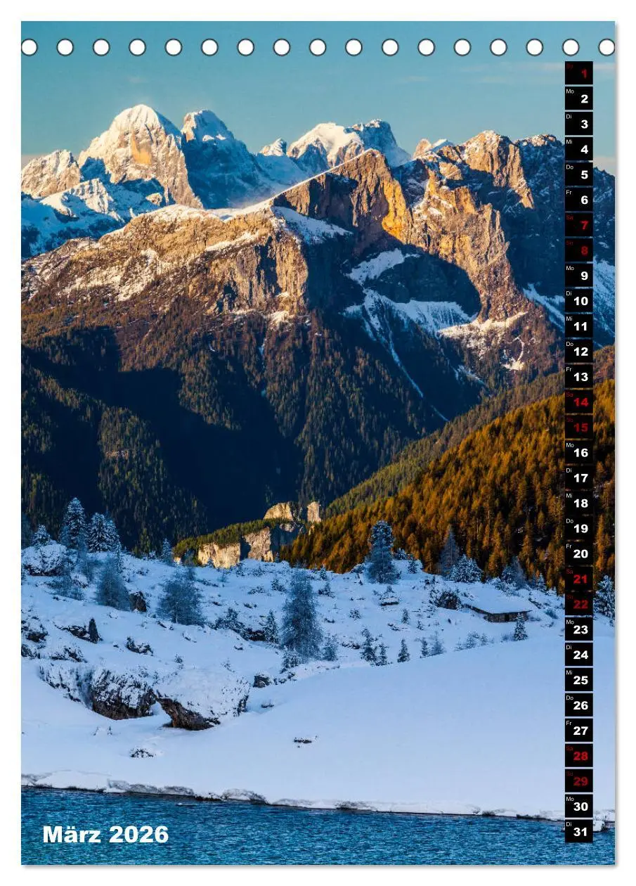 Bild: 9783516421583 | Dolomiten. Italien (Tischkalender 2026 DIN A5 hoch), CALVENDO...
