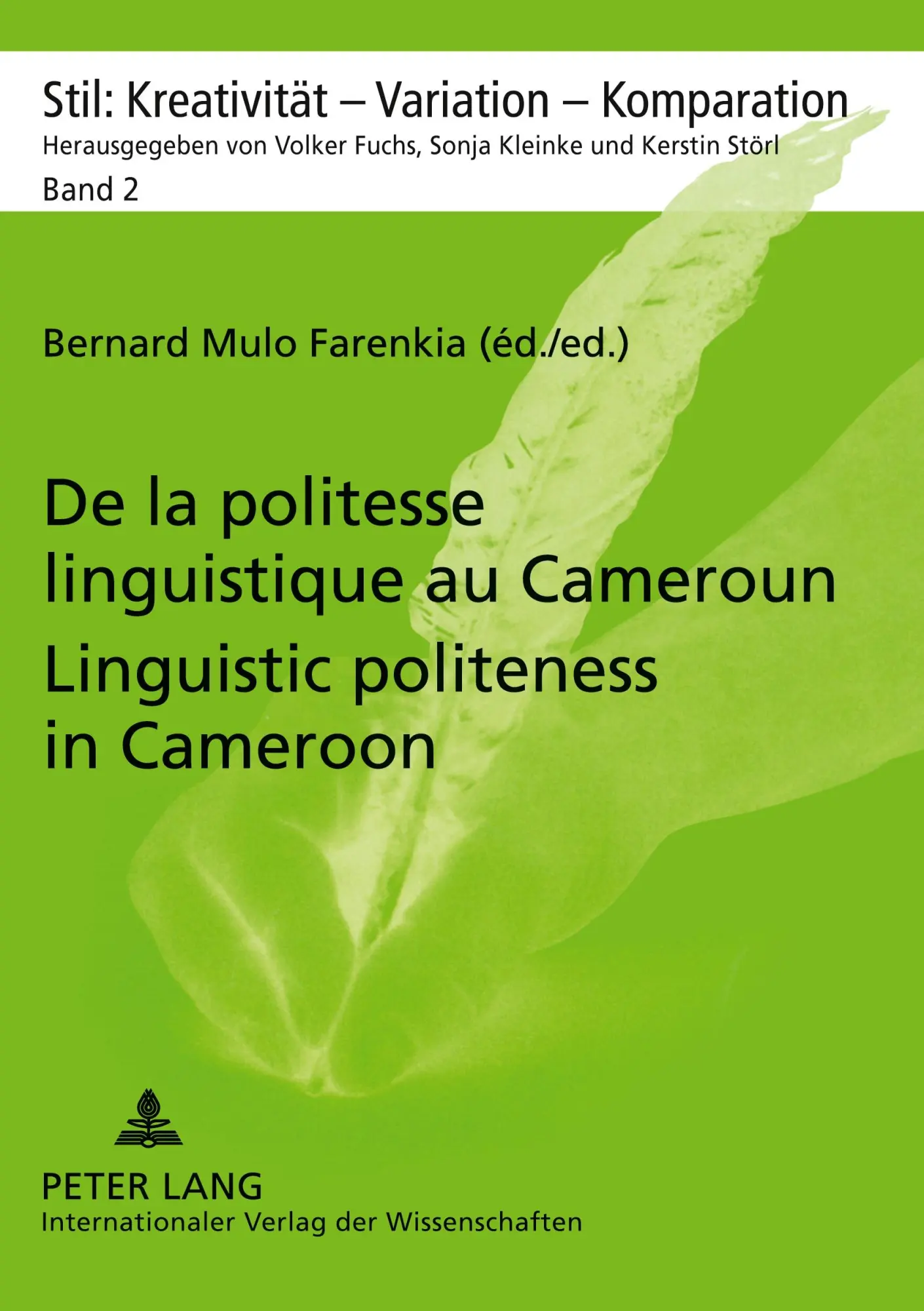 Cover: 9783631571583 | De la politesse linguistique au Cameroun - Linguistic politeness in...