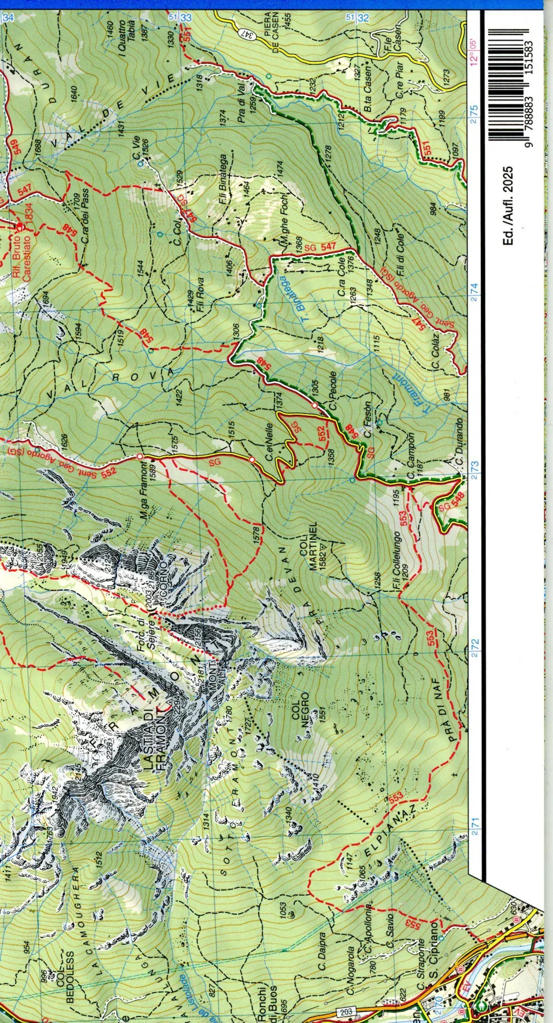Bild: 9788883151583 | 15 Marmolada - Pelmo Civetta -Moizza | 1:25000 | (Land-)Karte | 2023