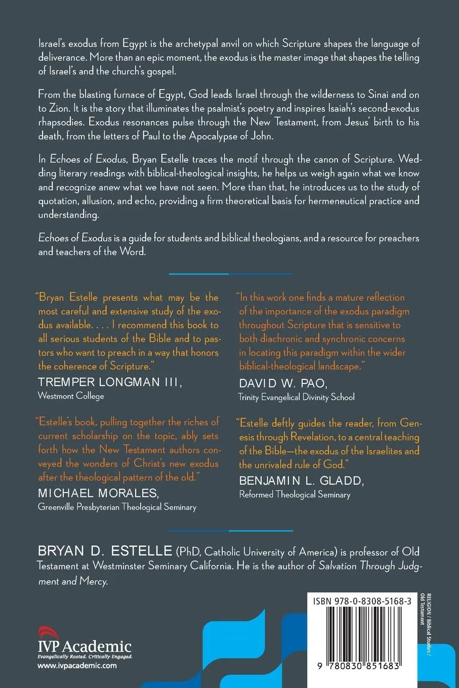 Rückseite: 9780830851683 | Echoes of Exodus | Tracing a Biblical Motif | Bryan D. Estelle | Buch