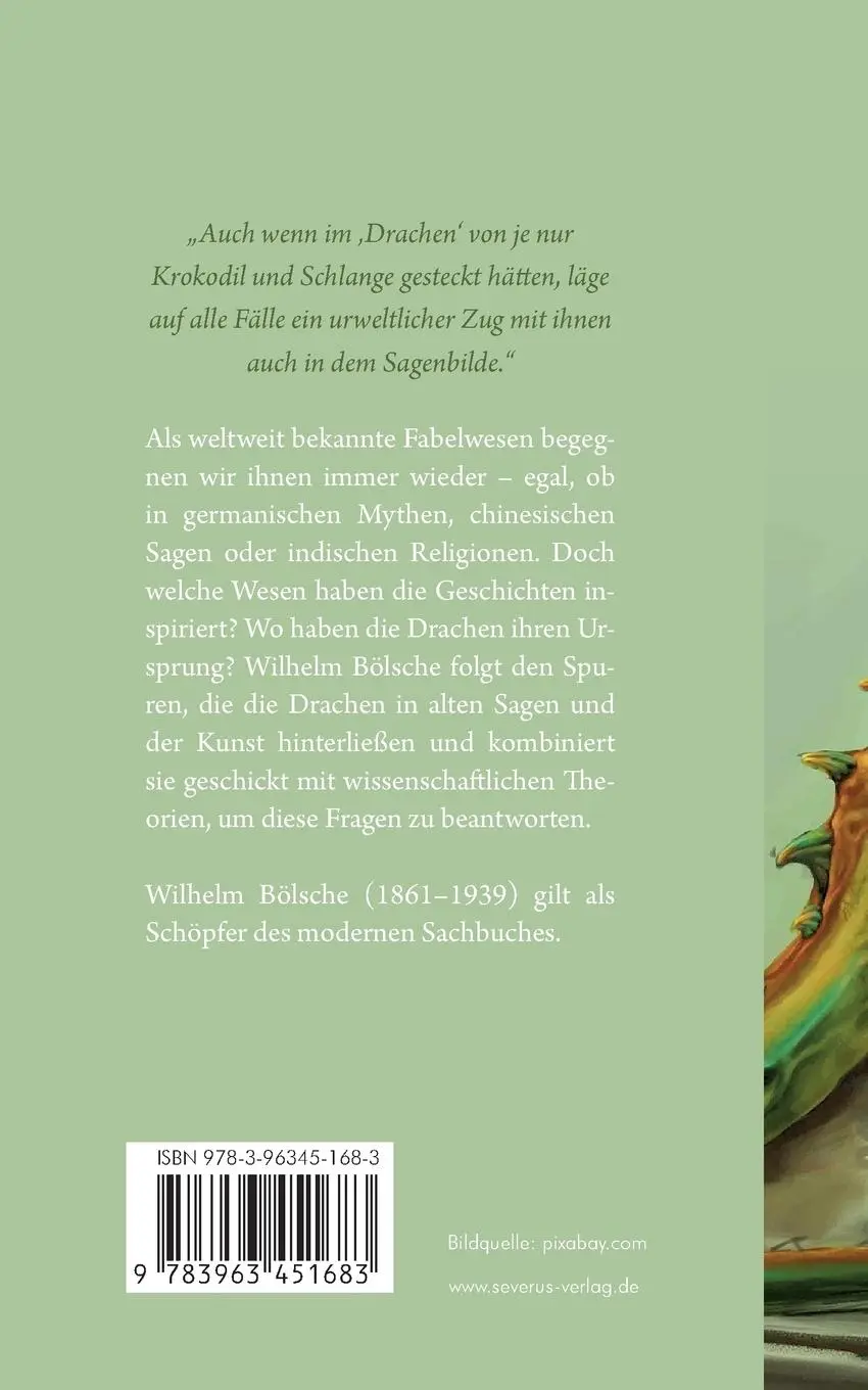 Rückseite: 9783963451683 | Drachen - Der Ursprung der Fabelwesen | Wilhelm Bölsche | Taschenbuch