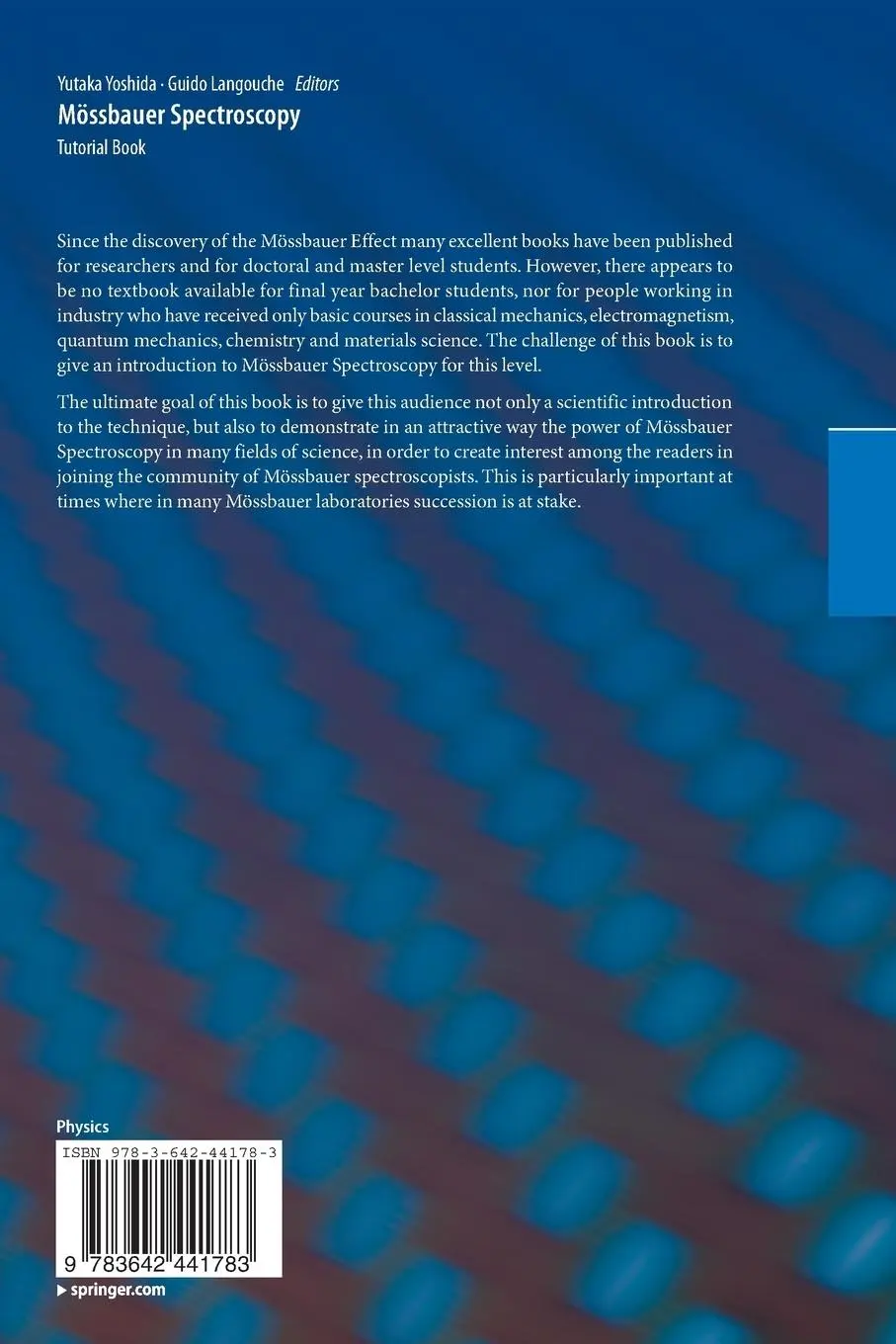Rückseite: 9783642441783 | Mössbauer Spectroscopy | Tutorial Book | Yutaka Yoshida (u. a.) | Buch