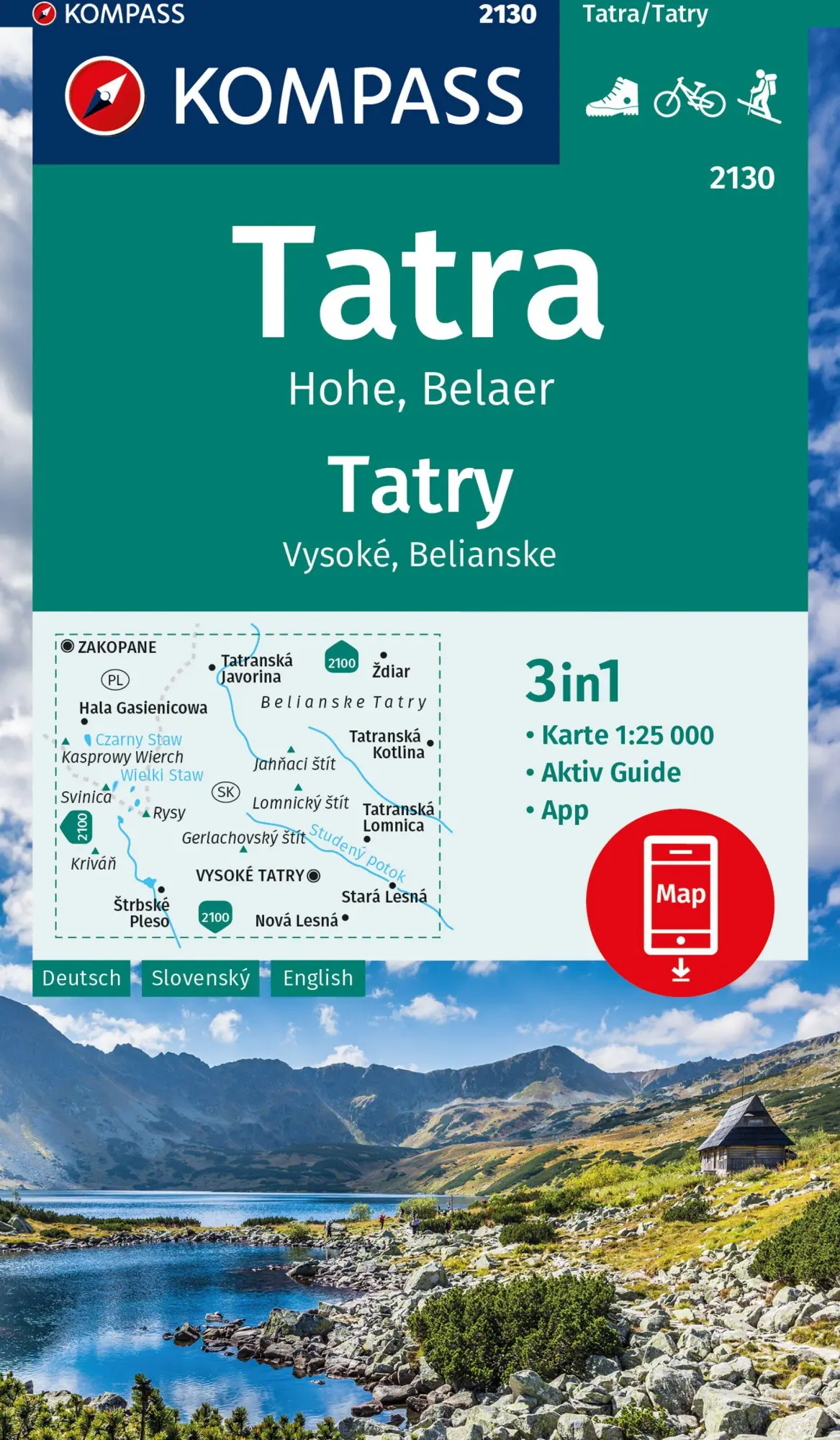 Cover: 9783991541783 | KOMPASS Wanderkarte 2130 Tatra Hohe, Belaer / Tatry, Vysoké,...