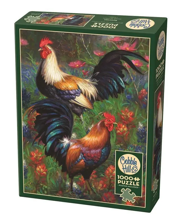 Cover: 625012401883 | COBBLE HILL PUZZLES - Hähne 1000 Teile | Spiel | In Karton | 3840188