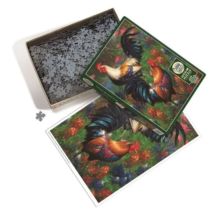Bild: 625012401883 | COBBLE HILL PUZZLES - Hähne 1000 Teile | Spiel | In Karton | 3840188