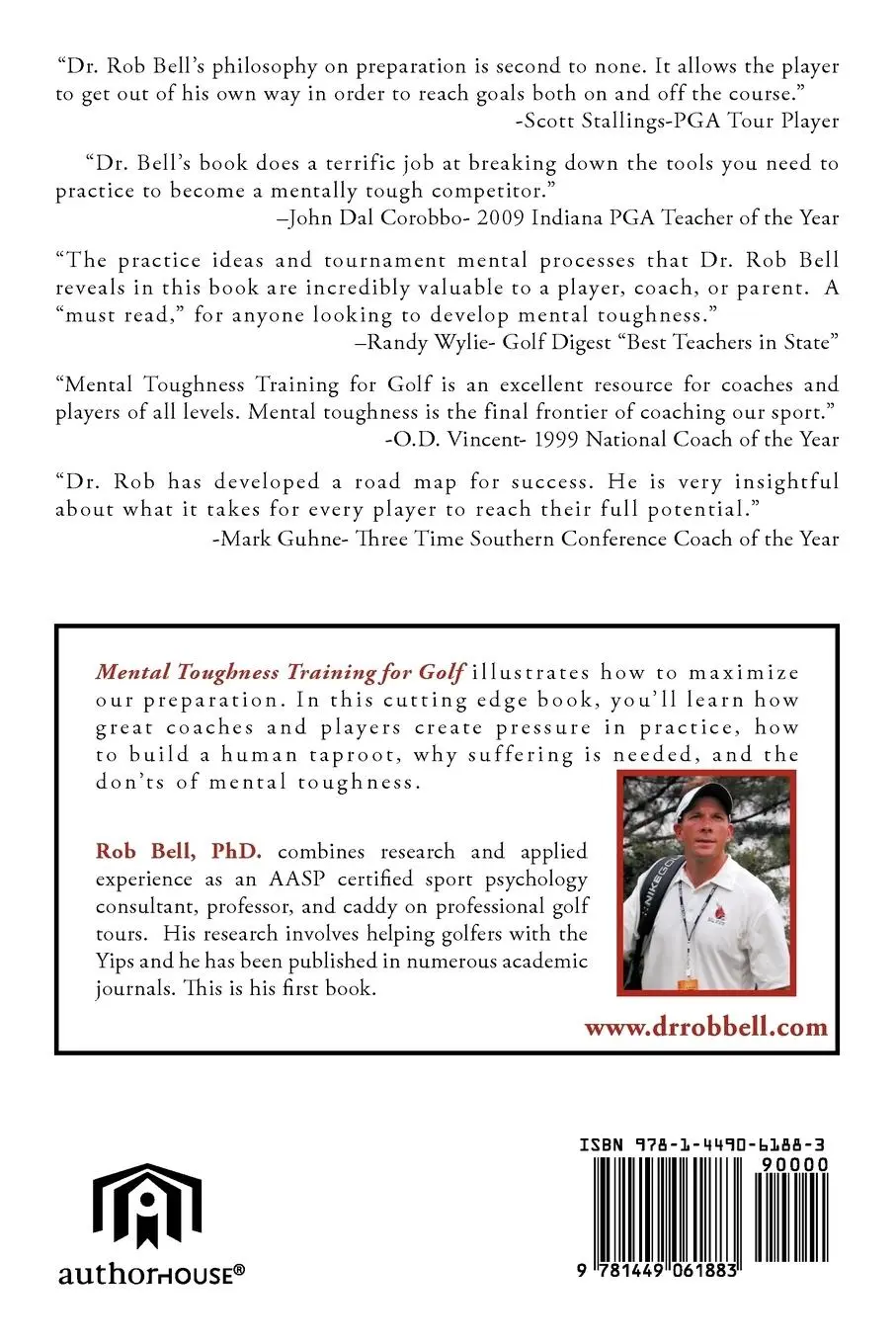 Rückseite: 9781449061883 | Mental Toughness Training for Golf | Start Strong Finish Strong | Bell
