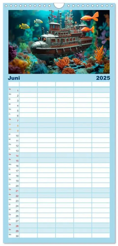 Bild: 9783457091883 | Familienplaner 2025 - Abenteuer Spielzeugland rund ums Wasser mit 5...