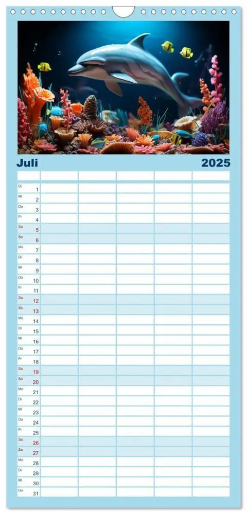 Bild: 9783457091883 | Familienplaner 2025 - Abenteuer Spielzeugland rund ums Wasser mit 5...