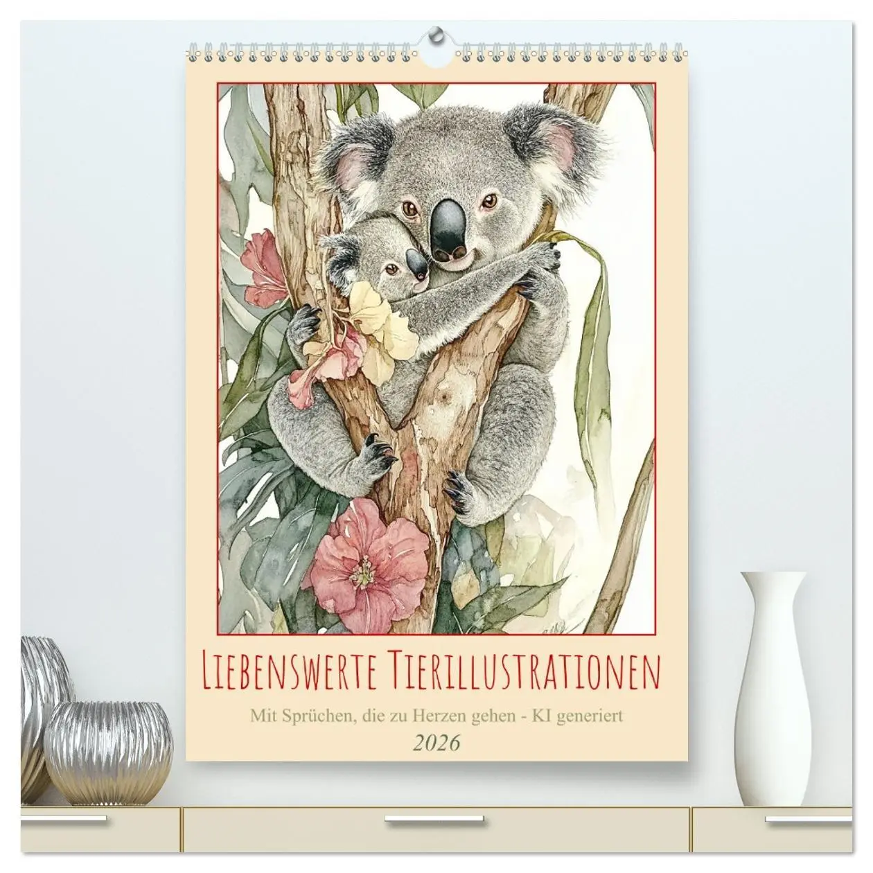 Cover: 9783516251883 | Liebenswerte Tierillustrationen (hochwertiger Premium Wandkalender...