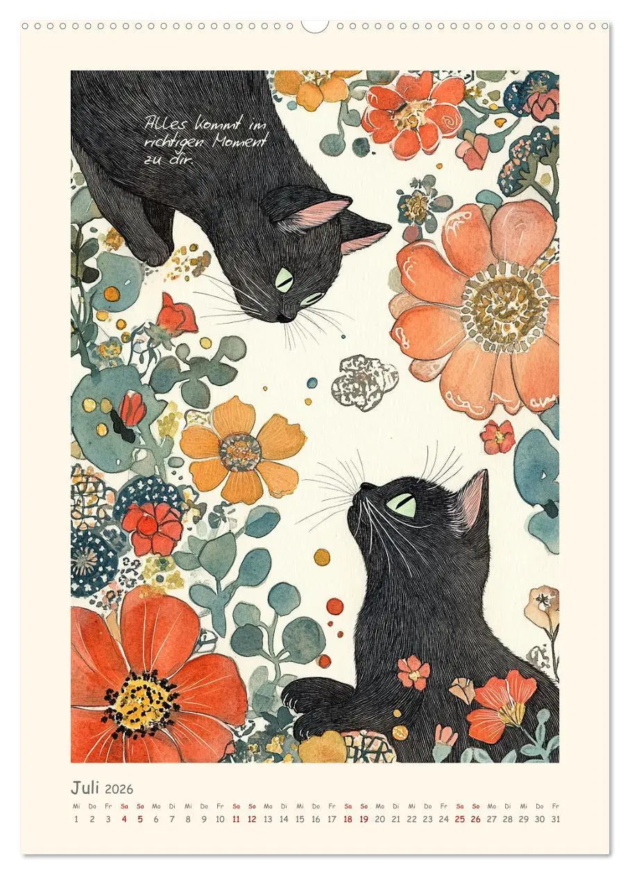 Bild: 9783516251883 | Liebenswerte Tierillustrationen (hochwertiger Premium Wandkalender...
