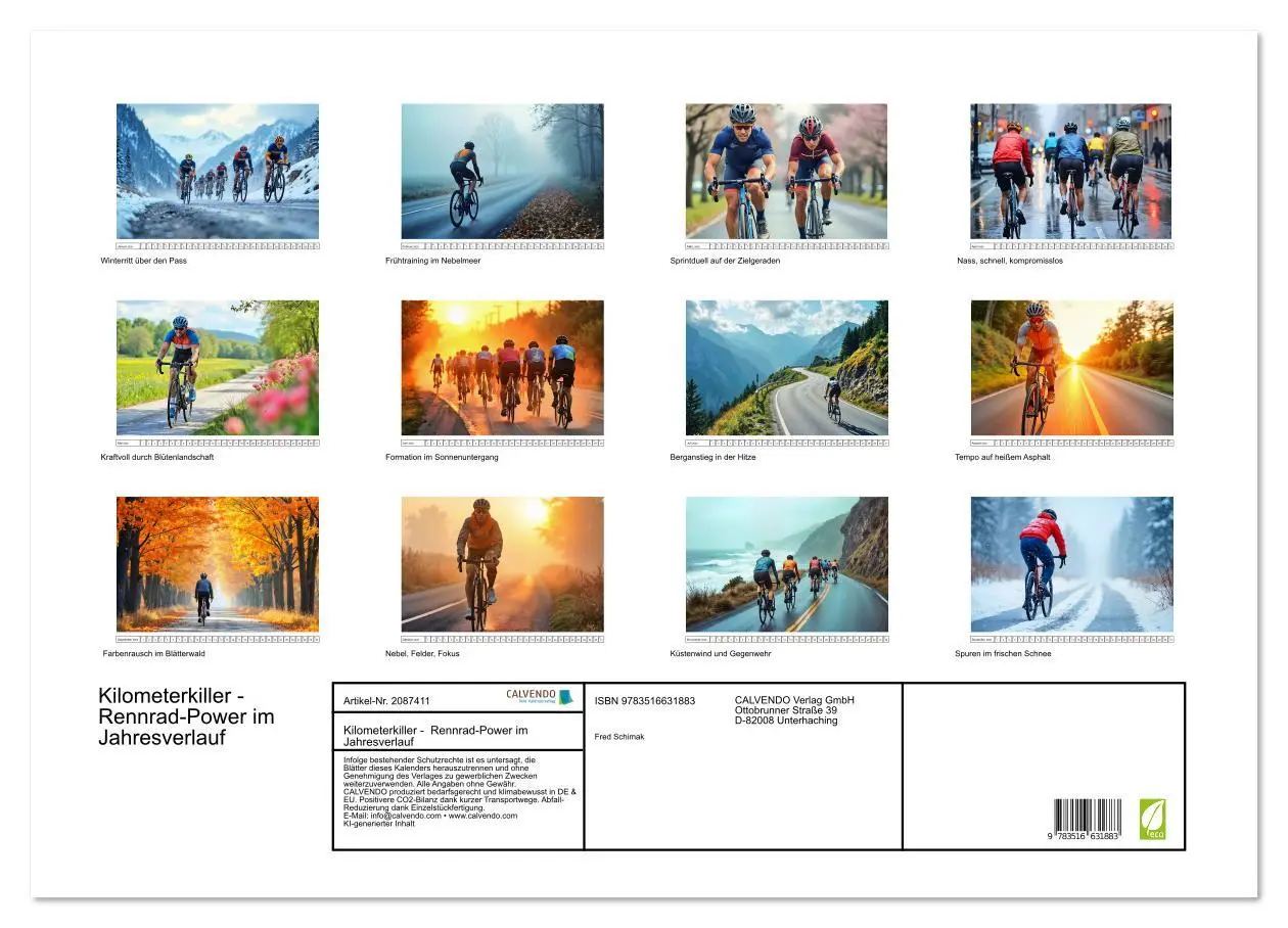 Bild: 9783516631883 | Kilometerkiller - Rennrad-Power im Jahresverlauf (Wandkalender 2026...