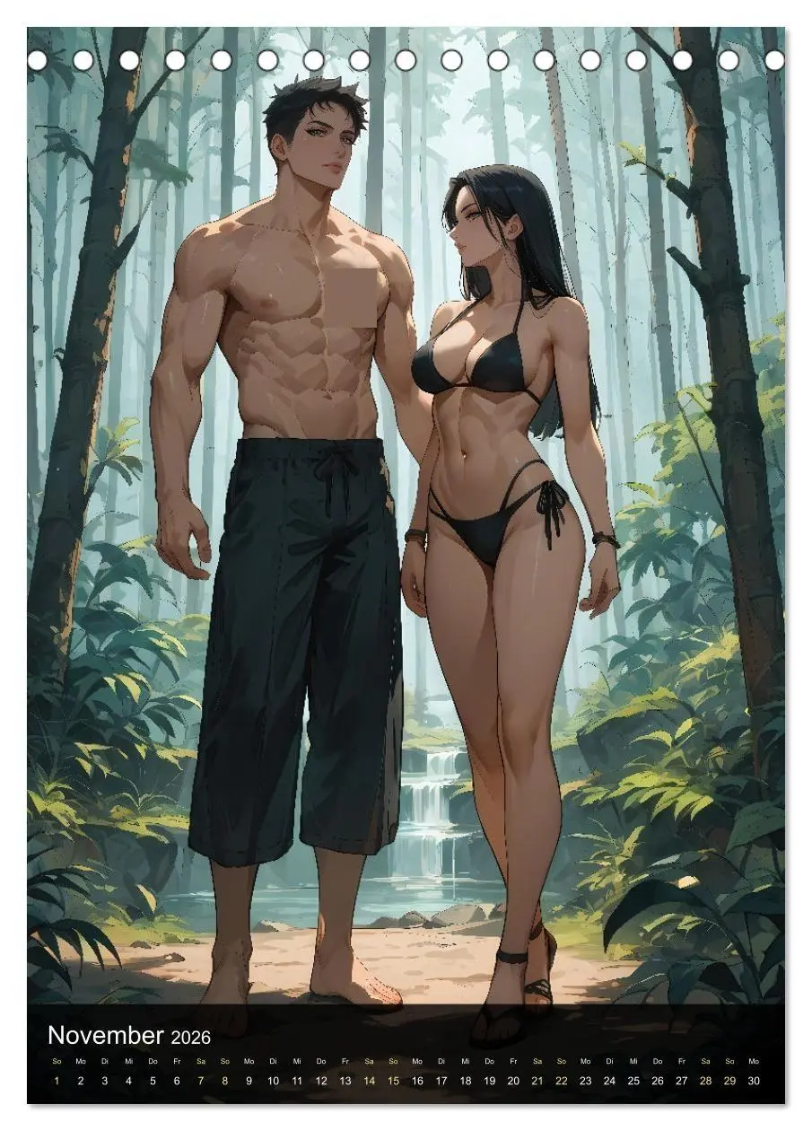 Bild: 9783516241983 | Manga Beauties - 12 Schönheiten im Manga-Stil (Tischkalender 2026...