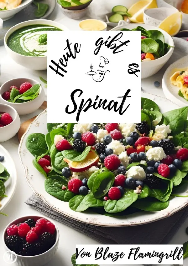 Cover: 9783758421983 | Heute gibt es - Spinat | 30 tolle Spinat Rezepte. DE | Flamingrill