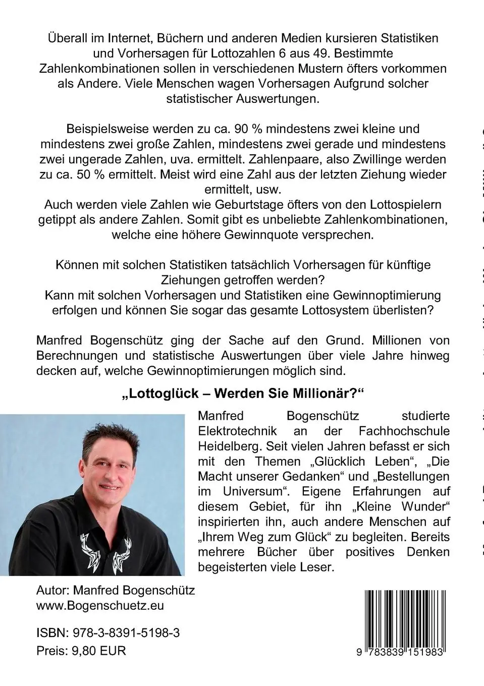 Rückseite: 9783839151983 | Lottoglück - Werden Sie Millionär? | Manfred Bogenschütz | Taschenbuch