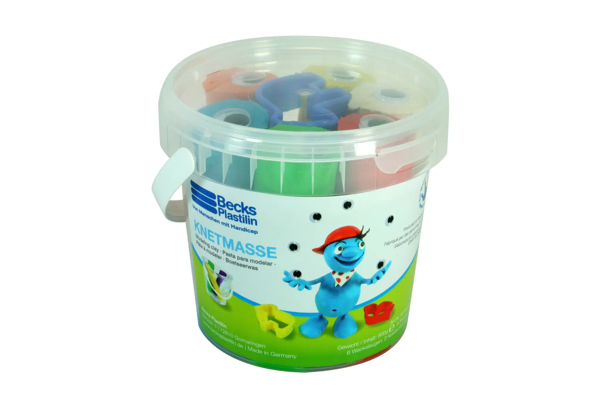 Cover: 4001160012083 | Becks Plastilin Kinderknete 600g, 6 Stangen, 6 Wackelaugen, 2...