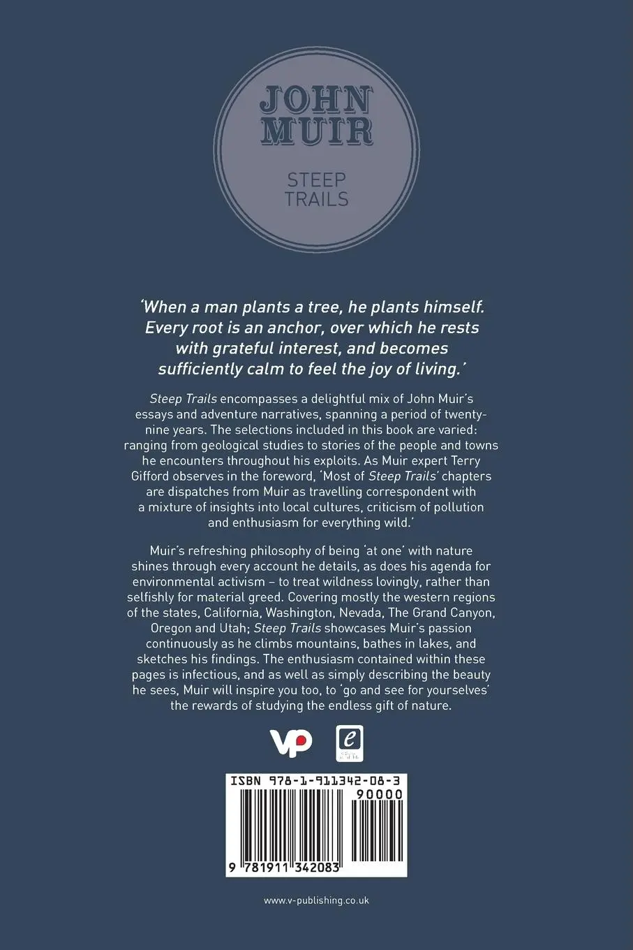 Rückseite: 9781911342083 | Steep Trails | A collection of wilderness essays and tales | John Muir