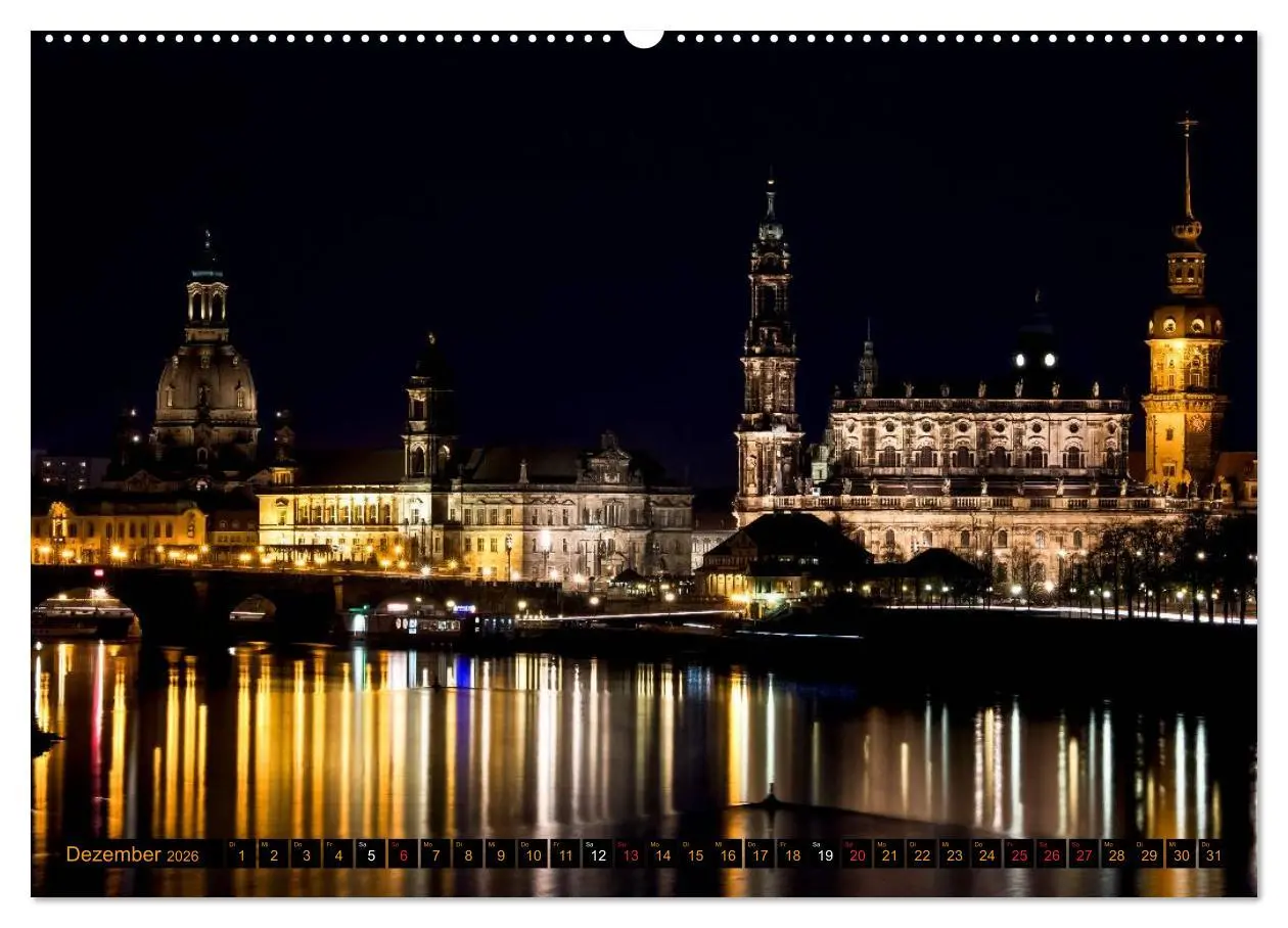Bild: 9783516132083 | Eine Nacht in Dresden (Wandkalender 2026 DIN A2 quer), CALVENDO...