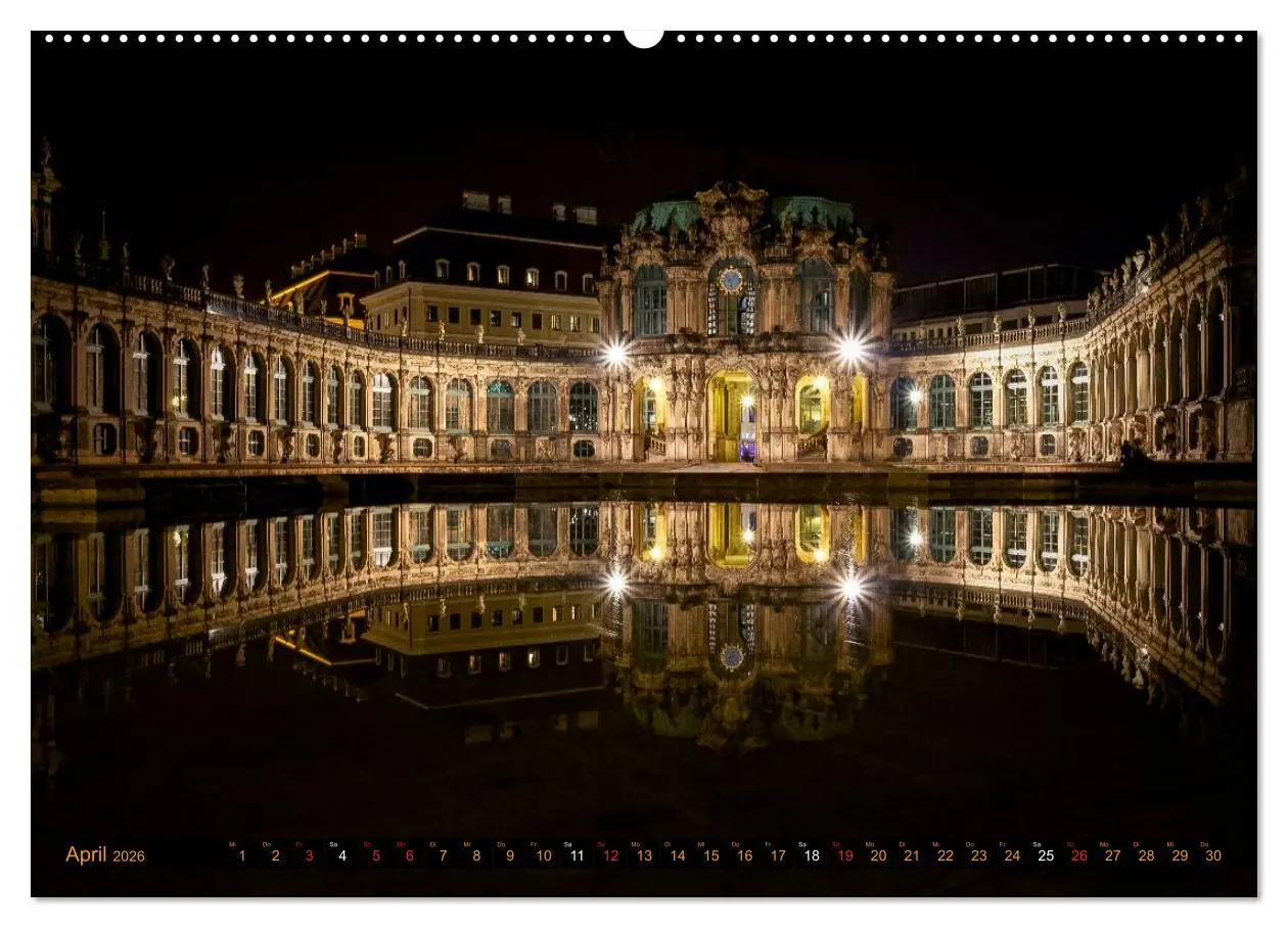 Bild: 9783516132083 | Eine Nacht in Dresden (Wandkalender 2026 DIN A2 quer), CALVENDO...