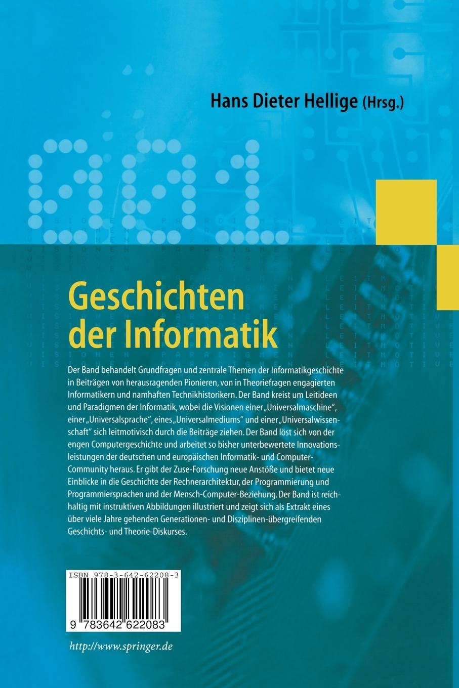 Rückseite: 9783642622083 | Geschichten der Informatik | Visionen, Paradigmen, Leitmotive | Buch
