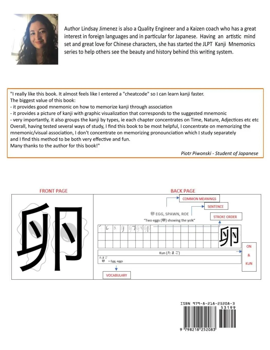 Rückseite: 9798218252083 | JAPANESE KANJI MNEMONICS JLPT N2 | Lindsay Jimenez | Taschenbuch