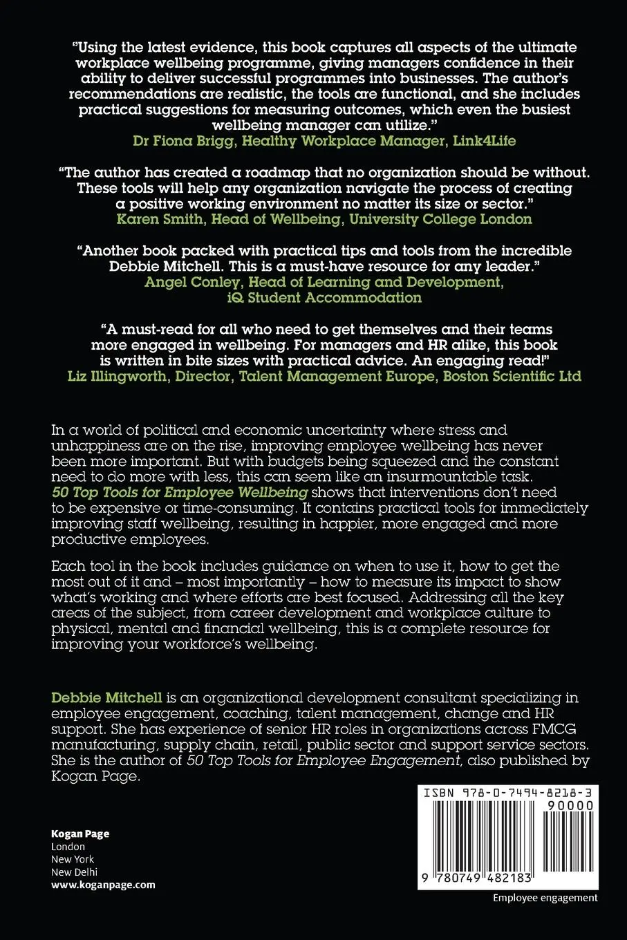 Rückseite: 9780749482183 | 50 Top Tools for Employee Wellbeing | Debbie Mitchell | Taschenbuch