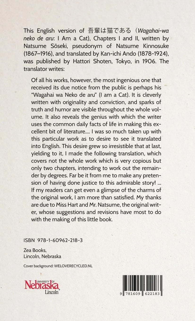 Rückseite: 9781609622183 | I Am a Cat | Chapter I, Chapter II | Natsume Soseki | Taschenbuch