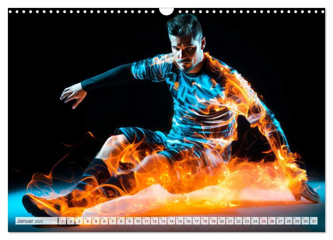 Bild: 9783383852183 | FUßBALLFIEBER Dynamische Szenen (Wandkalender 2025 DIN A3 quer),...