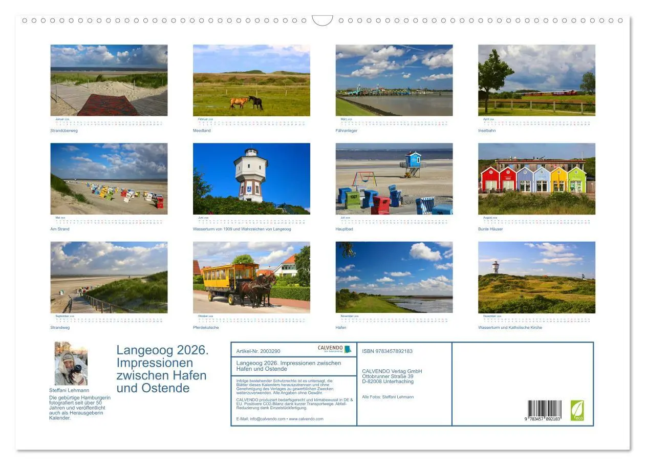 Bild: 9783457892183 | Langeoog 2026. Impressionen zwischen Hafen und Ostende...