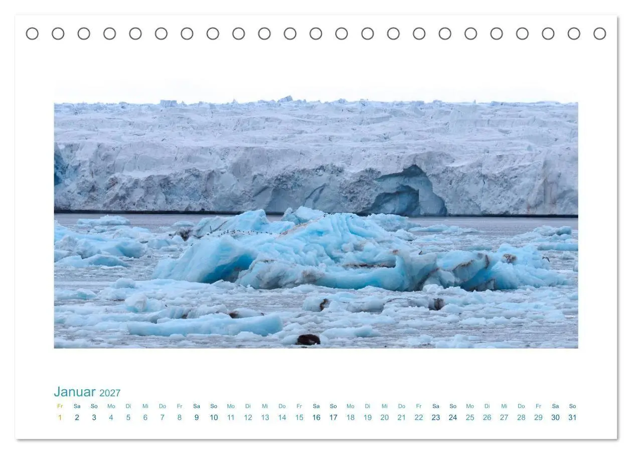 Bild: 9783569762183 | Spitzbergen - Landschaft - Eis - Tierwelt (Tischkalender 2027 DIN...