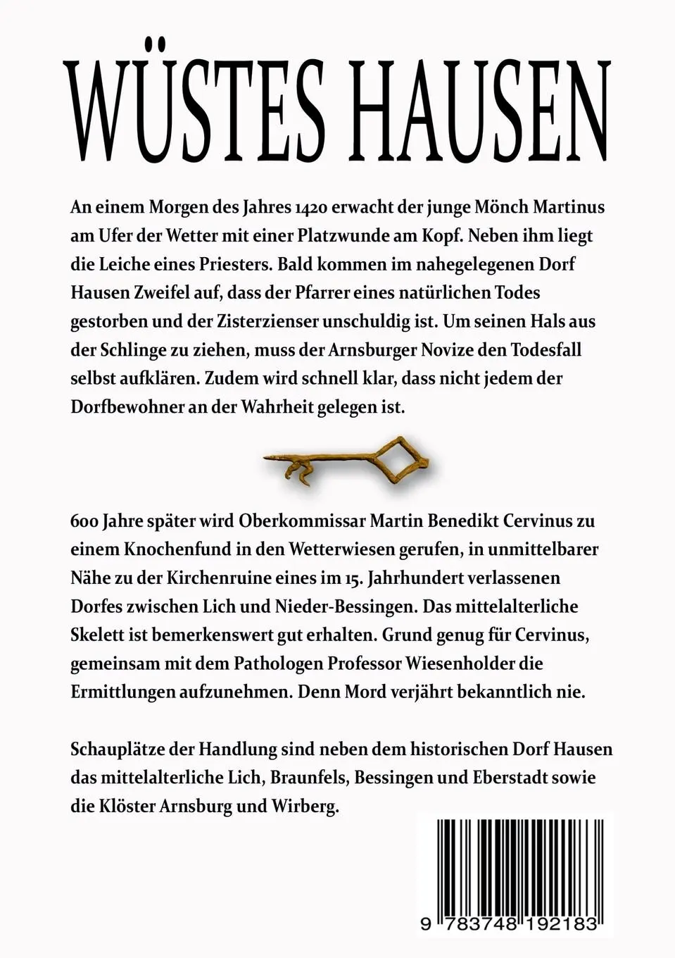 Rückseite: 9783748192183 | Wüstes Hausen | Ein mittelalterlicher Kriminalroman | Henrich Dörmer