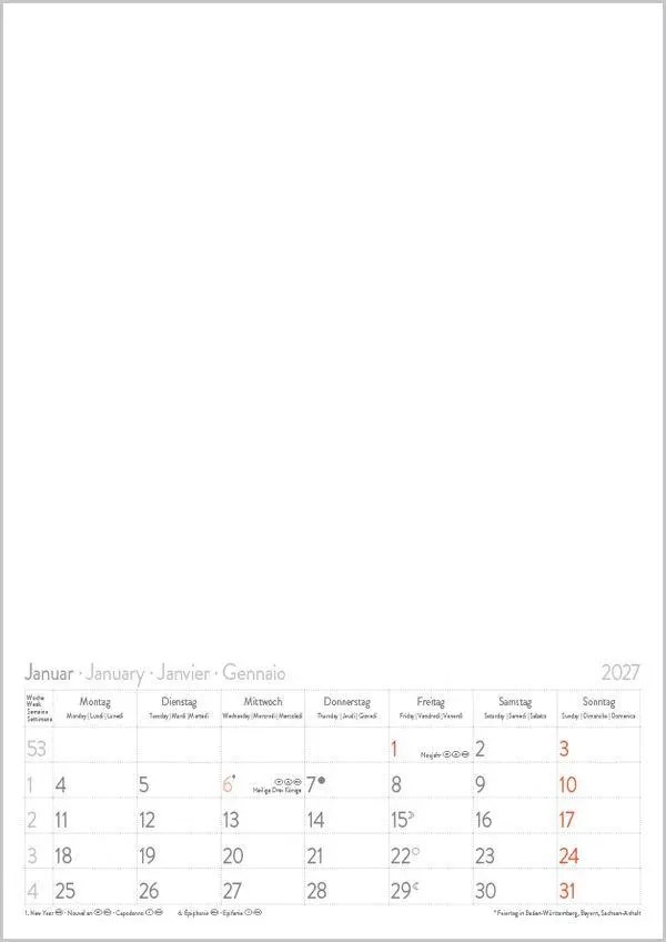 Bild: 9783819302183 | Foto-Malen-Basteln A4 weiß Notice 2027 | Verlag Korsch | Kalender