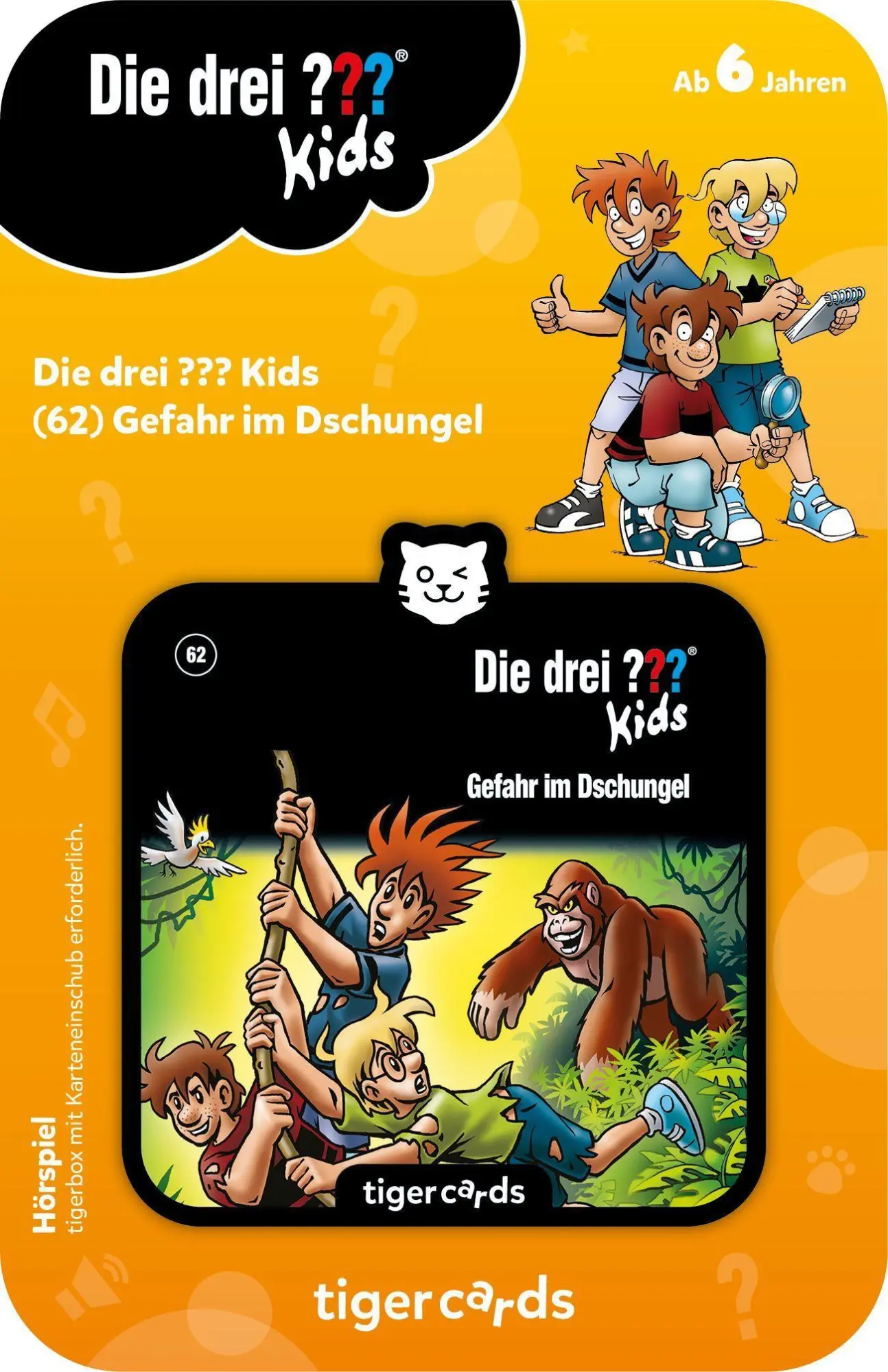 Bild: 4260535482283 | tigercard - Die drei ??? Kids - Folge 62: Gefahr im Dschungel | 2020