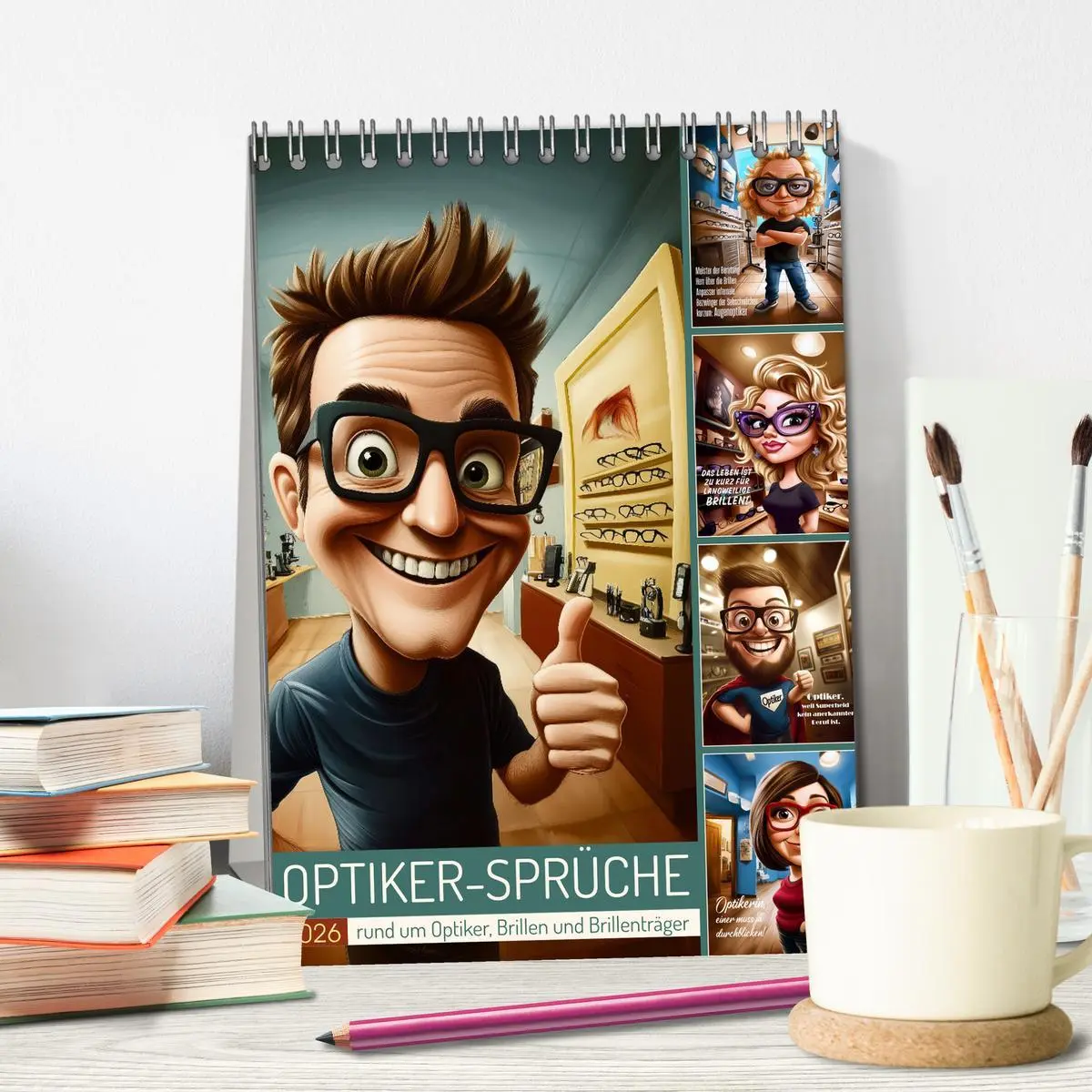 Bild: 9783457262283 | Optikersprüche (Tischkalender 2026 DIN A5 hoch), CALVENDO...