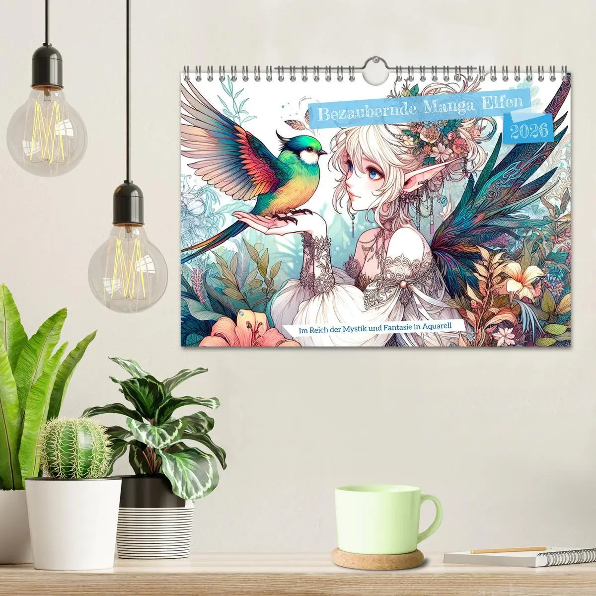 Bild: 9783457332283 | Bezaubernde Manga Elfen (Wandkalender 2026 DIN A4 quer), CALVENDO...