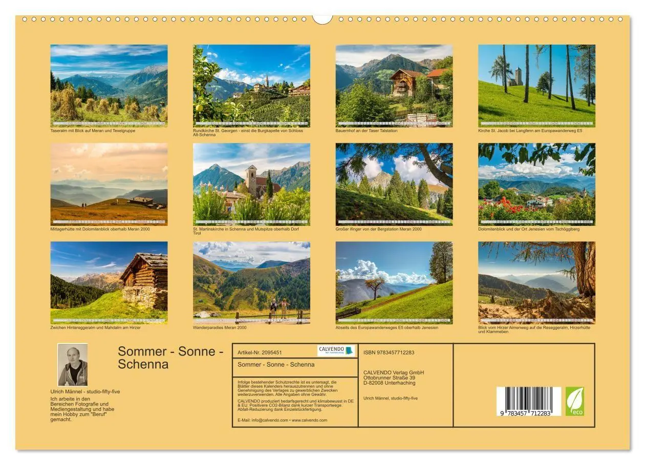 Bild: 9783457712283 | Sommer - Sonne - Schenna (hochwertiger Premium Wandkalender 2026...