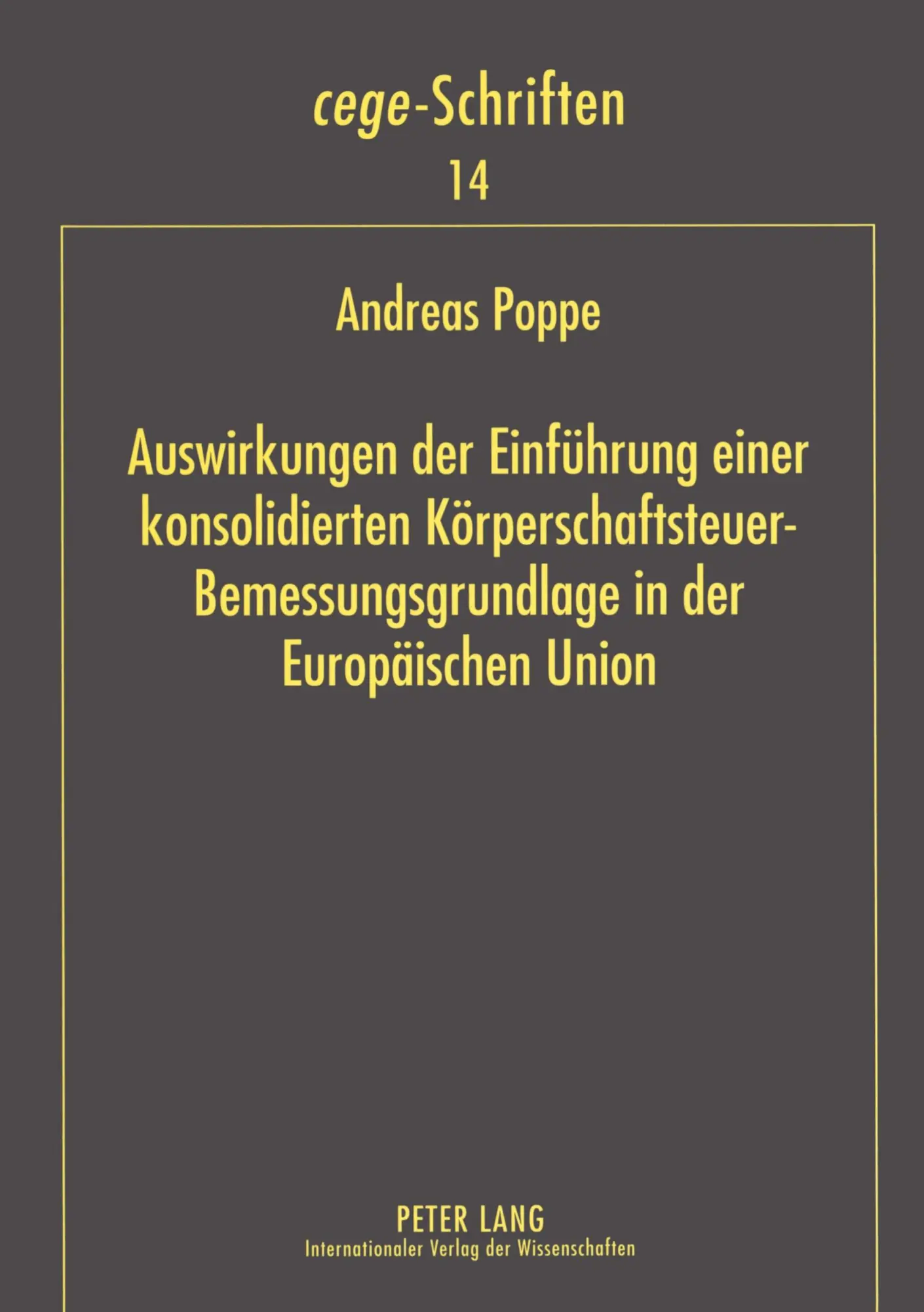 Cover: 9783631572283 | Auswirkungen der Einführung einer konsolidierten...