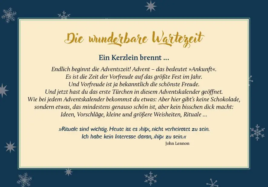 Bild: 9783747402283 | Achtsame Adventszeit. Hardcover-Ausgabe | Schweppe (u. a.) | Kalender