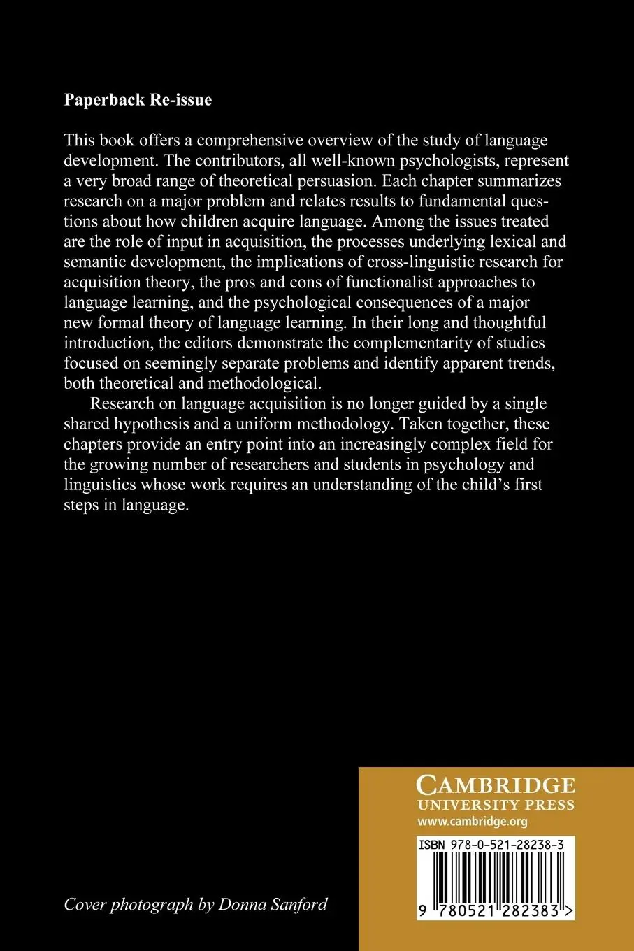 Rückseite: 9780521282383 | Language Acquisition | The State of the Art | Eric Wanner (u. a.)