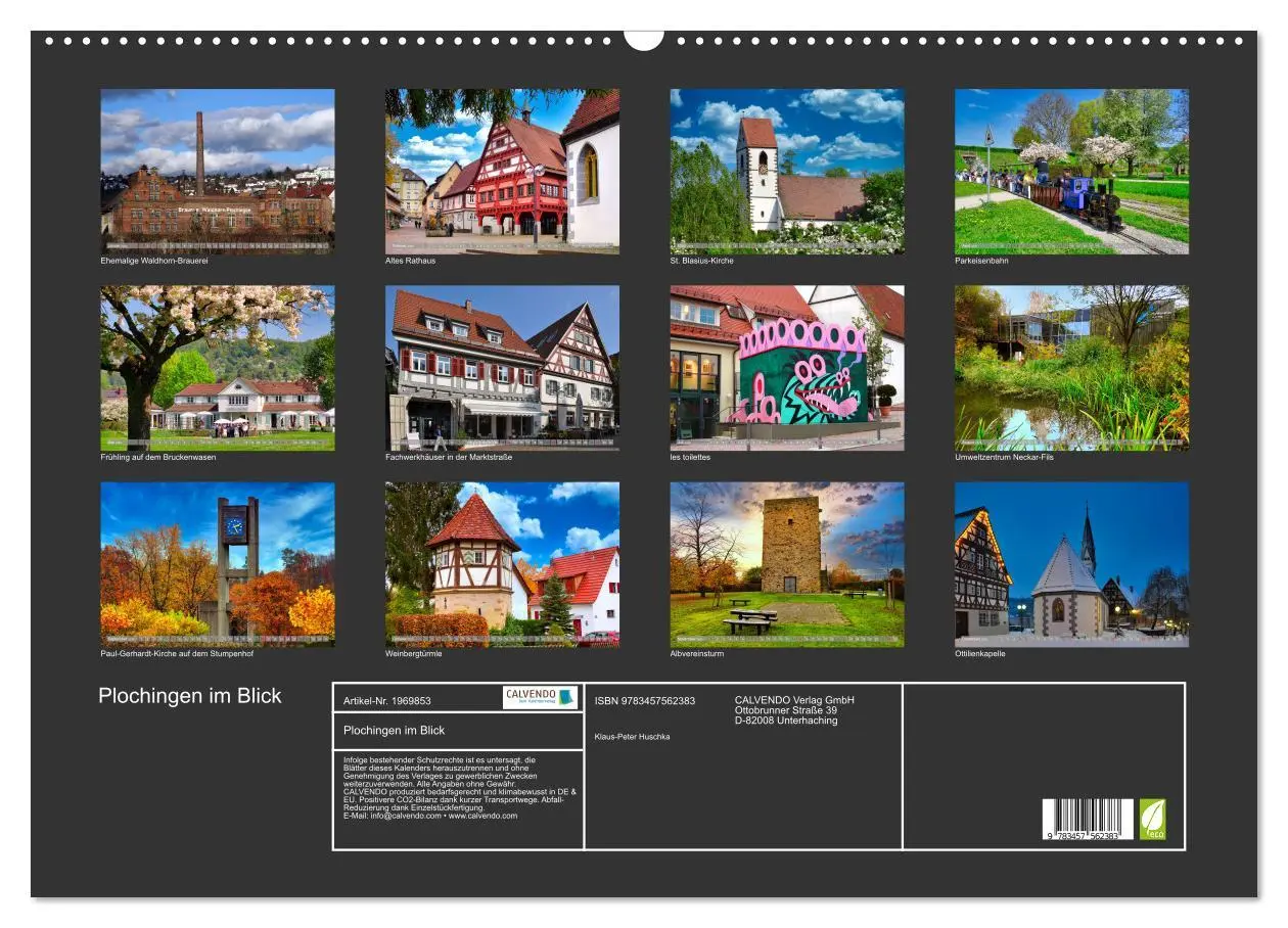Bild: 9783457562383 | Plochingen im Blick (Wandkalender 2026 DIN A2 quer), CALVENDO...