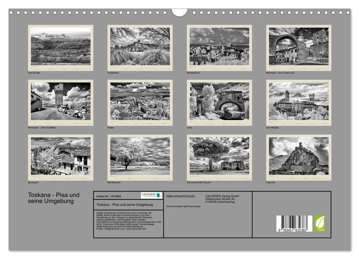 Bild: 9783457632383 | Toskana - Pisa und seine Umgebung (Wandkalender 2026 DIN A3 quer),...