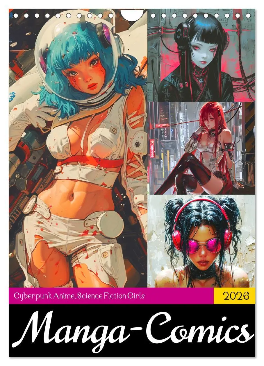 Cover: 9783516272383 | Manga-Comics. Cyberpunk Anime. Science Fiction Girls (Wandkalender...