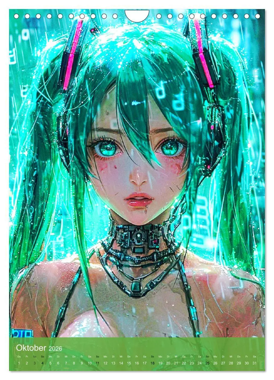 Bild: 9783516272383 | Manga-Comics. Cyberpunk Anime. Science Fiction Girls (Wandkalender...