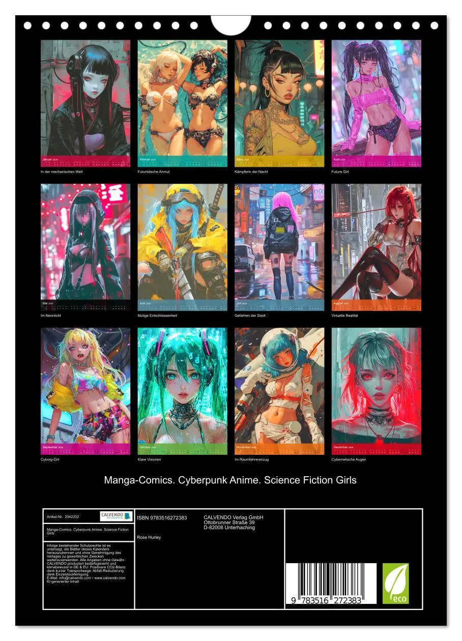 Bild: 9783516272383 | Manga-Comics. Cyberpunk Anime. Science Fiction Girls (Wandkalender...