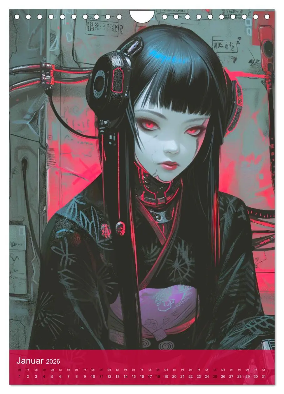 Bild: 9783516272383 | Manga-Comics. Cyberpunk Anime. Science Fiction Girls (Wandkalender...
