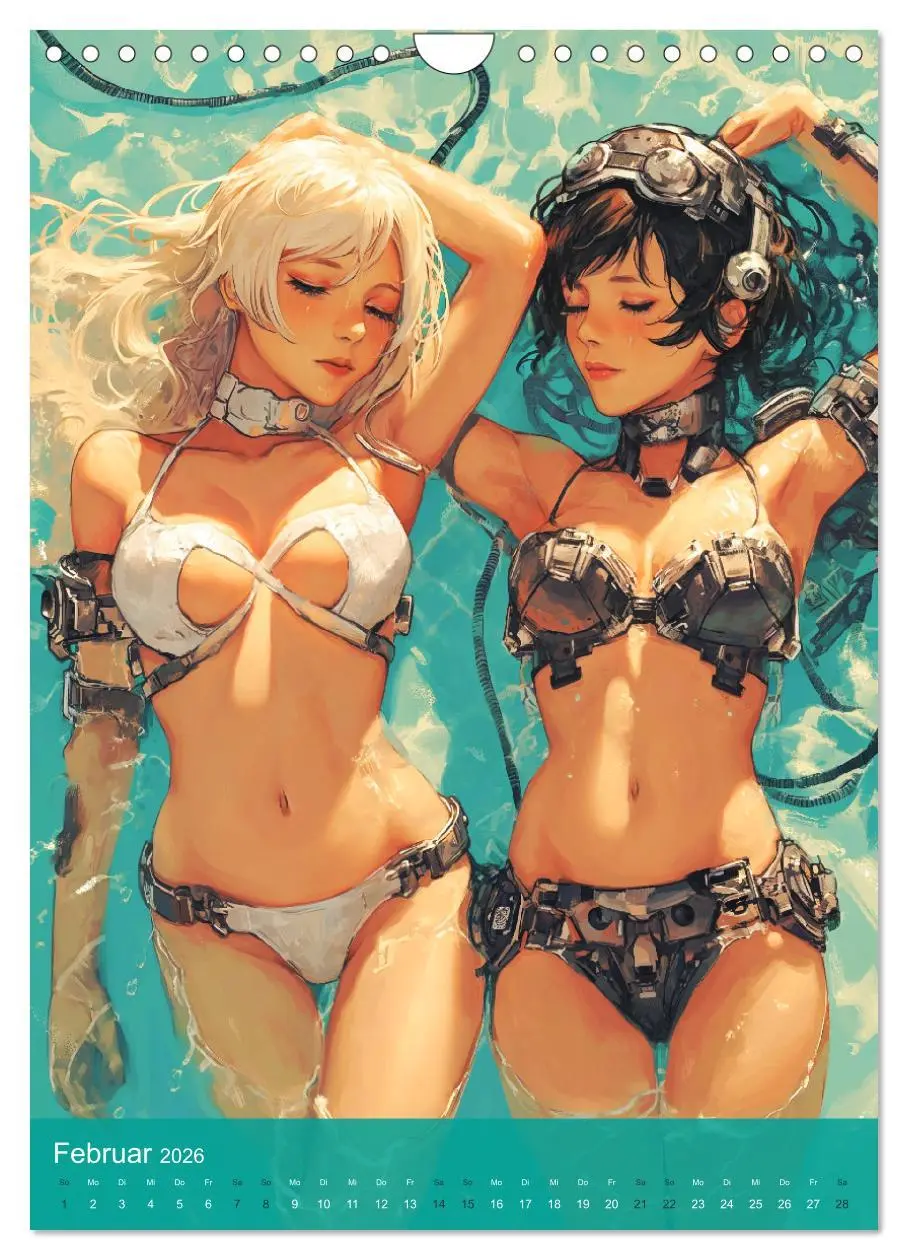 Bild: 9783516272383 | Manga-Comics. Cyberpunk Anime. Science Fiction Girls (Wandkalender...