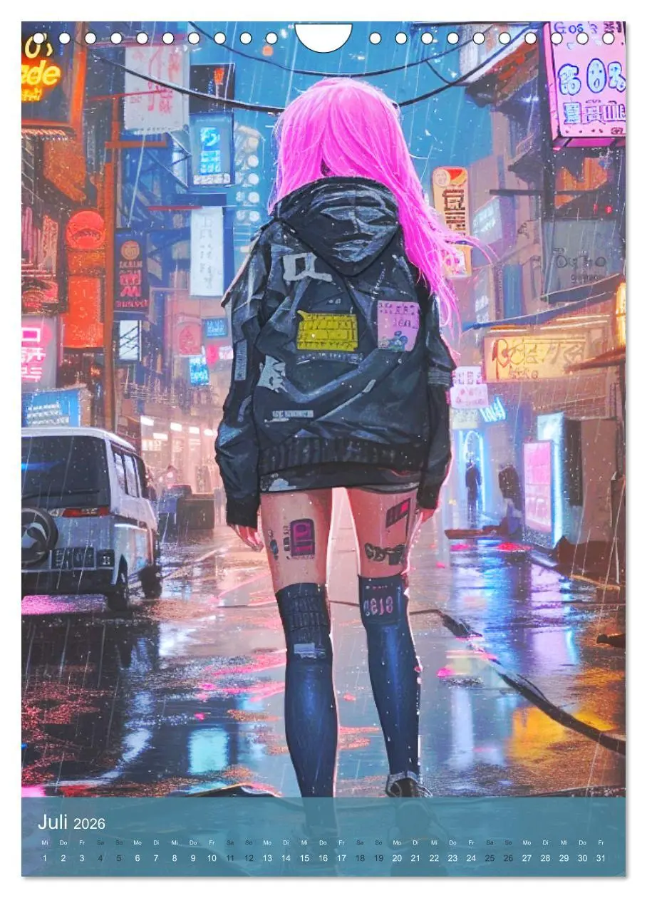 Bild: 9783516272383 | Manga-Comics. Cyberpunk Anime. Science Fiction Girls (Wandkalender...